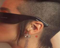 She has inked tattoos on her side rib, behind her ear, and hand which shows her love for tattoos.